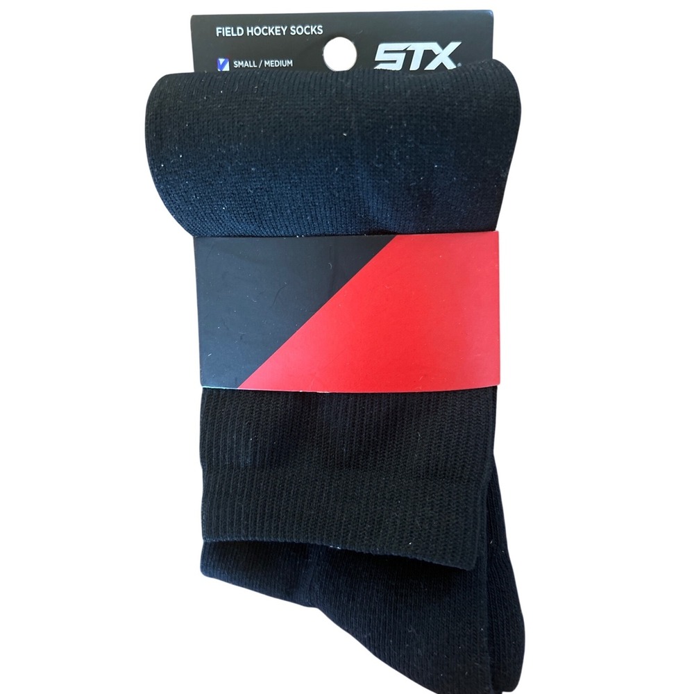 STX Field Hockey Socks Black Small Medium Moisture Wicking FH 405 BK/07 NEW